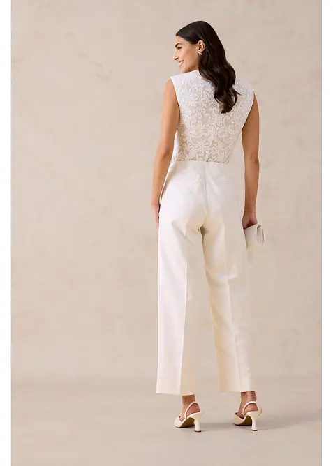 Pantalon large &agrave; pinces, bonprix