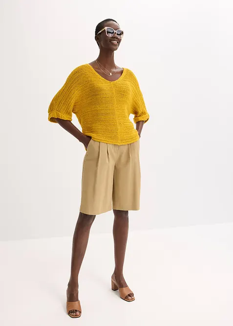 Pull en maille ajour&eacute;e, bonprix
