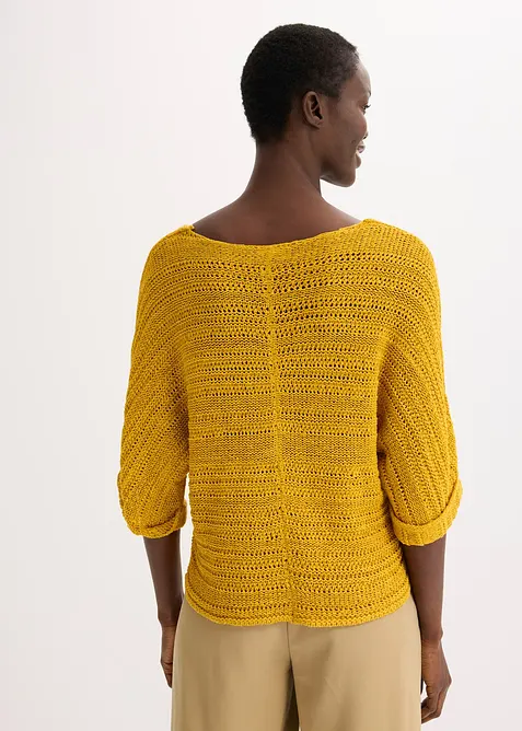 Pull en maille ajour&eacute;e, bonprix