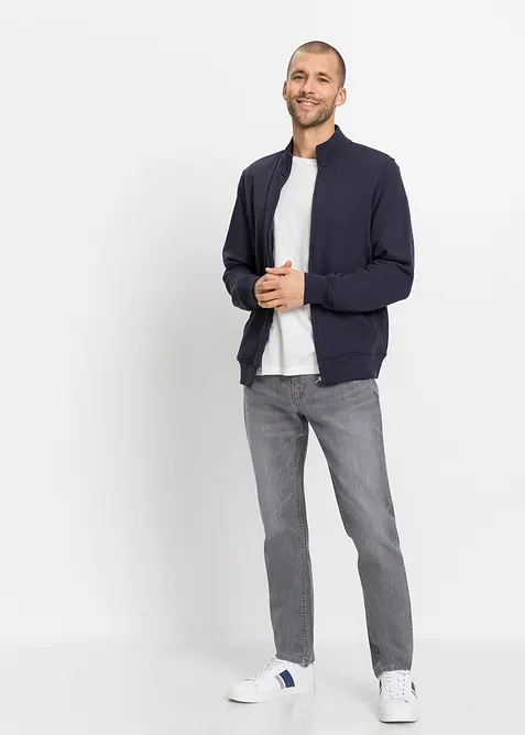 Leichte Regular-Fit Schlupfjeans mit Dehnbund, Straight, bonprix