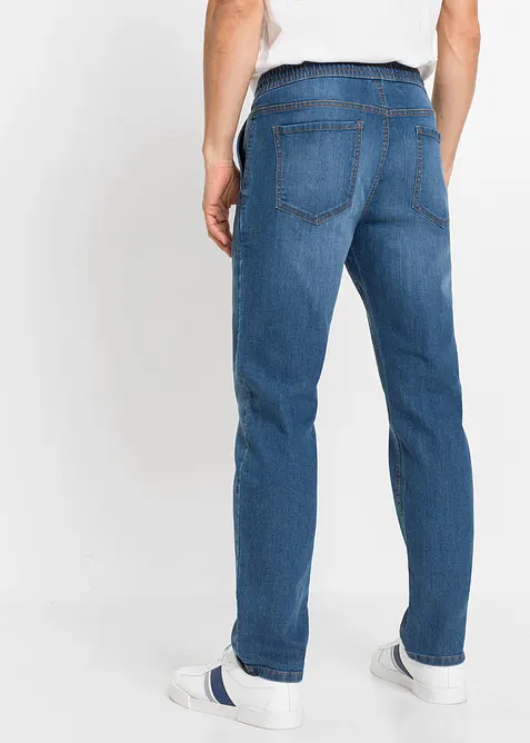 Jean jogger droit et l&eacute;ger &agrave; taille &eacute;lastiqu&eacute;e, regular, bonprix