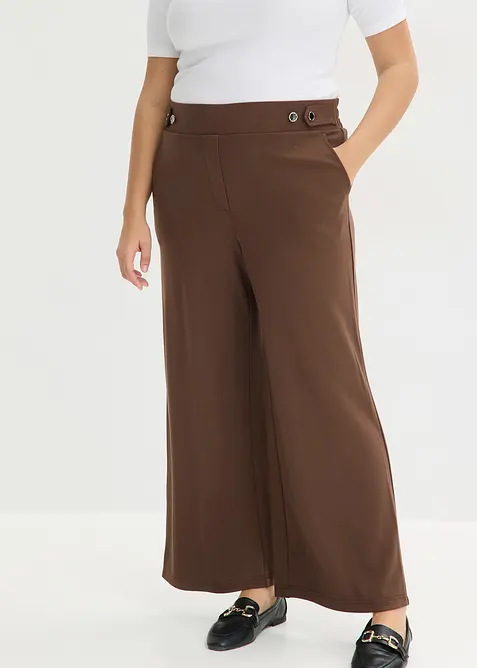 Pantalon en jersey &agrave; patte d&eacute;corative, bonprix