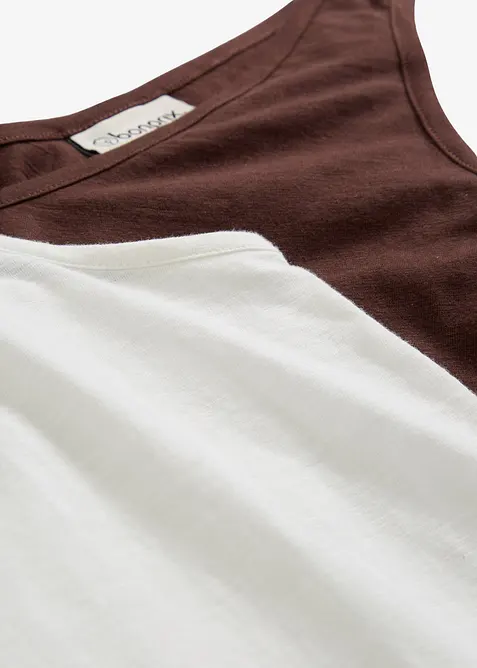 Tanktop  aus reiner Bio-Baumwolle (2er Pack), bonprix