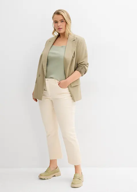 Jean flare taille haute, cropped, bonprix