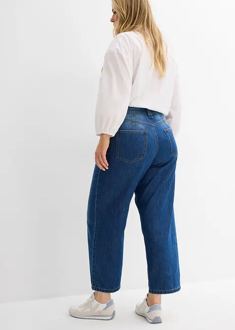 Loose Straight-Jeans Mid Waist, cropped, bonprix