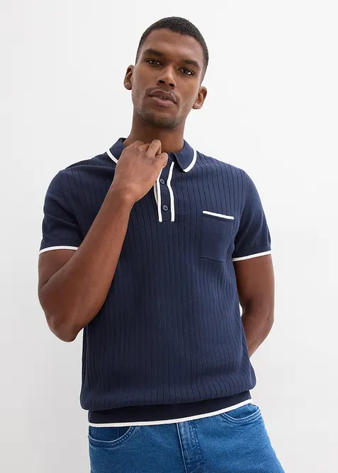 Polo &agrave; d&eacute;tails contrastants, bonprix