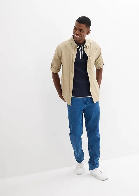 Polo &agrave; d&eacute;tails contrastants, bonprix