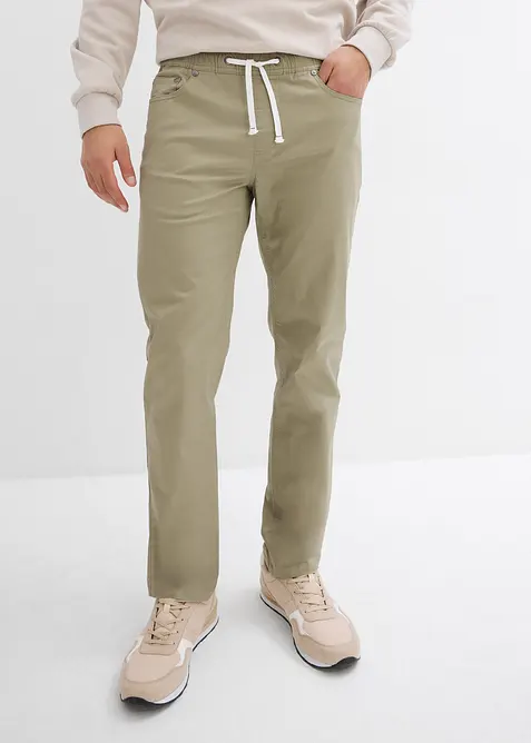 Regular Fit Stretch-Schlupfhose, Straight, bonprix