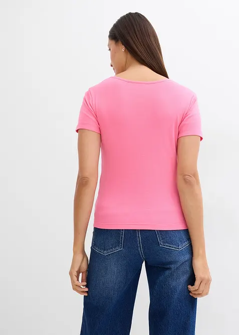 Rippshirt mit reiner Bio-Baumwolle (2er Pack), bonprix