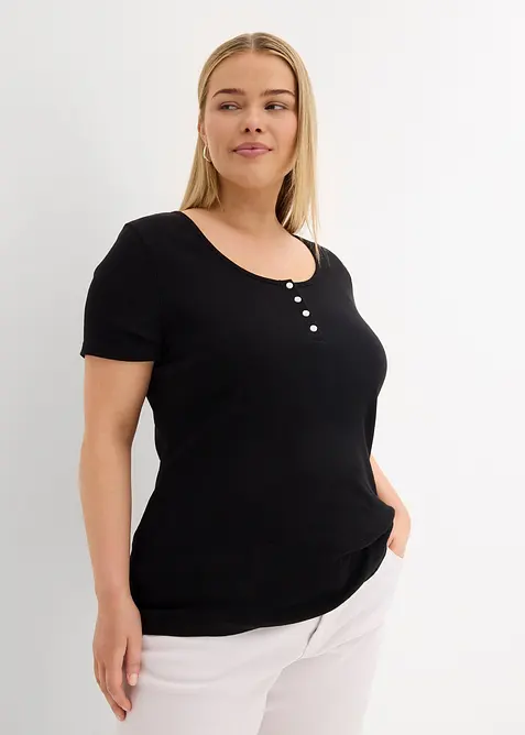 Henleyshirt aus reiner Bio-Baumwolle, bonprix