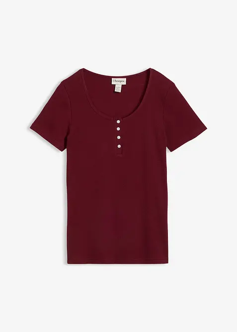 Henleyshirt aus reiner Bio-Baumwolle, bonprix