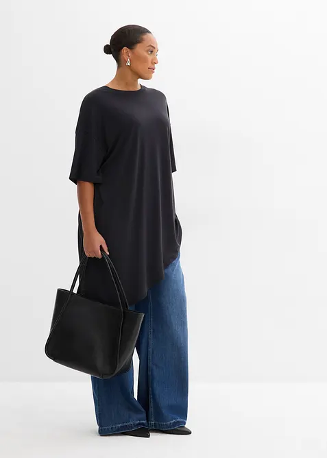 T-shirt doux en modal m&eacute;lang&eacute;, bonprix