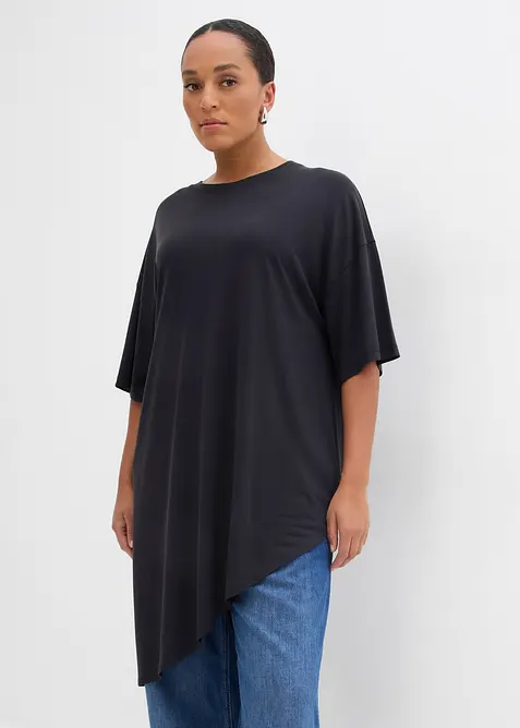 T-shirt doux en modal m&eacute;lang&eacute;, bonprix