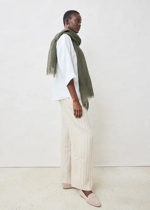 Oversize-Bluse aus reinem Leinen, bonprix