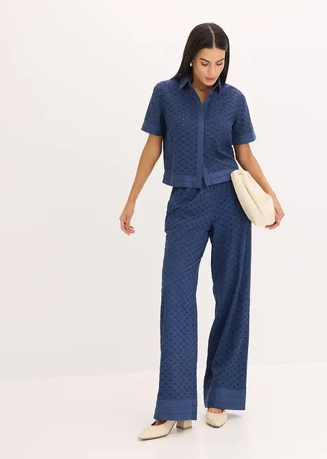 Bluse mit Lochstickerei, bonprix