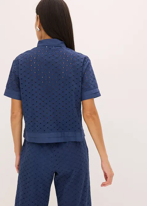 Bluse mit Lochstickerei, bonprix