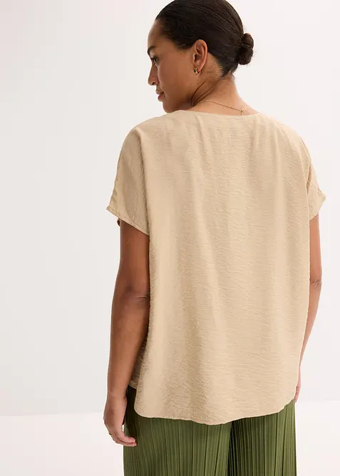 Blouse fluide en viscose m&eacute;lang&eacute;e, bonprix