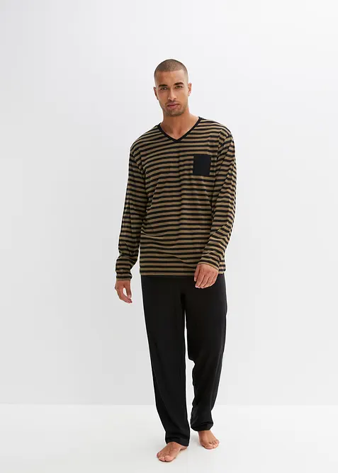 Pyjama manches longues 100% coton, bonprix