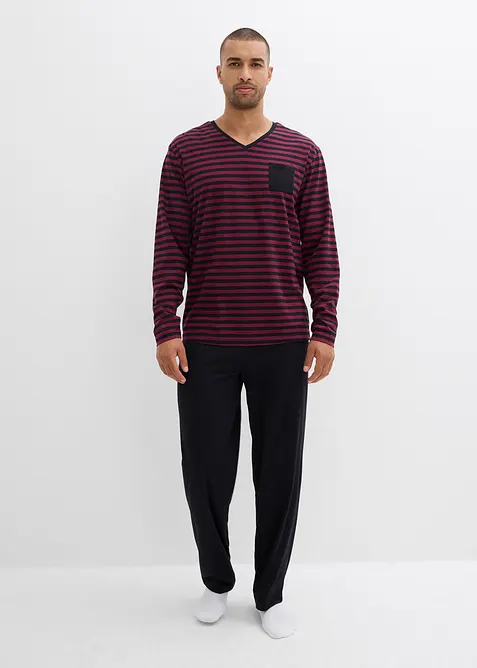 Pyjama aus reiner Baumwolle mit langen &Auml;rmeln, bonprix