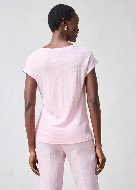 Wickelshirt aus reinem Leinen, bonprix