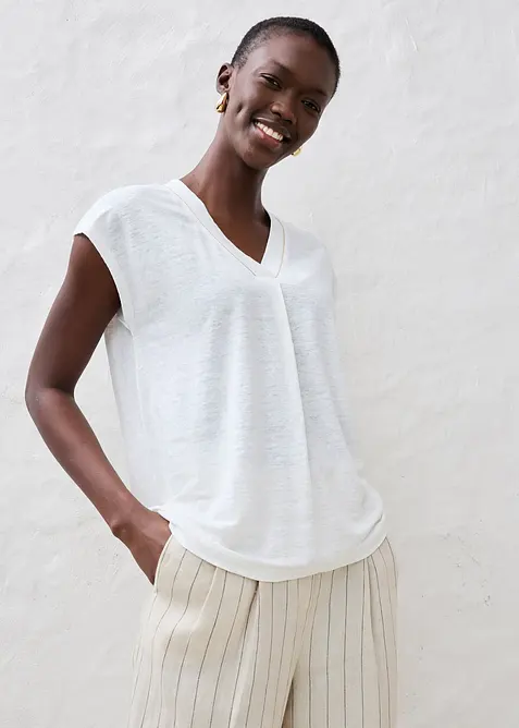 T-Shirt aus reinem Leinen, bonprix