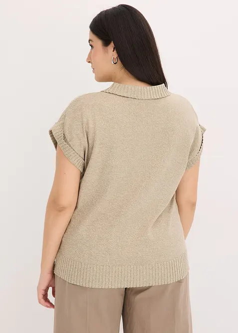 Polo-Pullover mit Baumwolle, bonprix