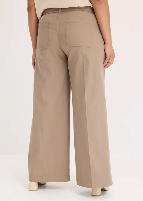 Wide Leg Hose mit Stretch, bonprix