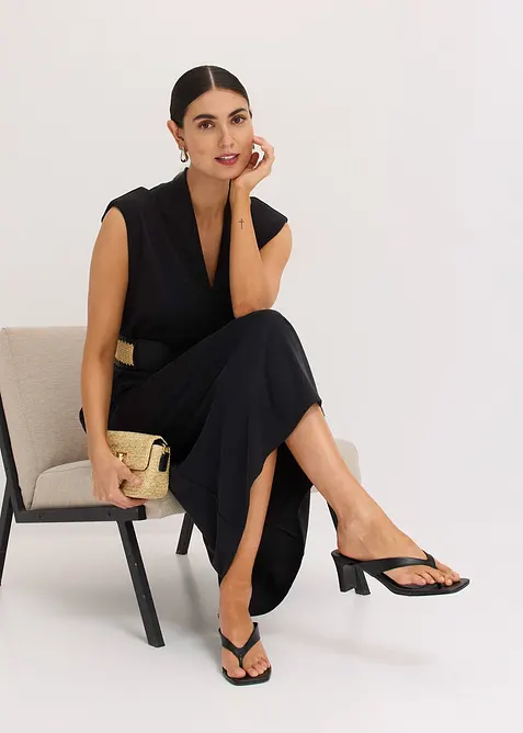 Jerseykleid aus Viskose-Mix mit Schulterpolster, bonprix