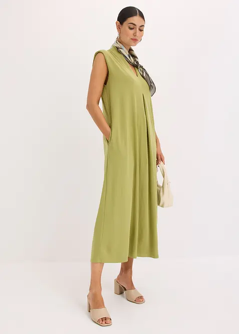 Jerseykleid aus Viskose-Mix mit Schulterpolster, bonprix