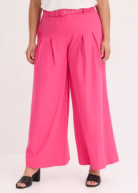 Bundfaltenhose mit G&uuml;rtel (2tlg-Set), bonprix