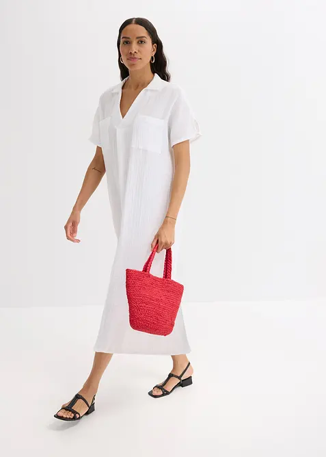 Kaftan-Kleid aus weichem Musselin, bonprix