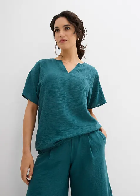 Blouse oversize &agrave; base &eacute;lastiqu&eacute;e, bonprix