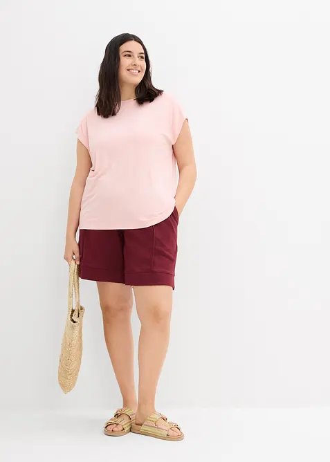 Short en molleton de coton m&eacute;lang&eacute;, bonprix