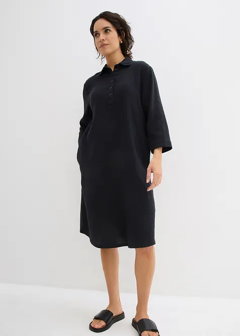 Hemdblusenkleid aus Musselin, bonprix