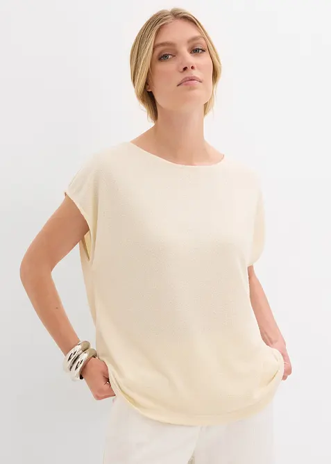 Oversize-Shirt in Strickoptik, bonprix