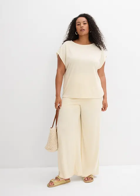 Oversize-Shirt in Strickoptik, bonprix