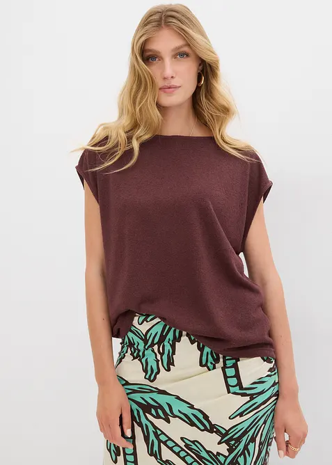 Oversize-Shirt in Strickoptik, bonprix