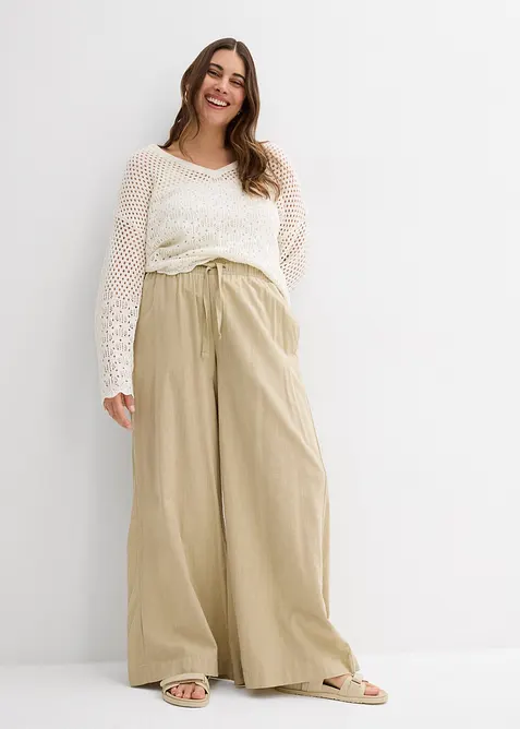 Palazzo-Hose aus reiner Baumwolle, bonprix