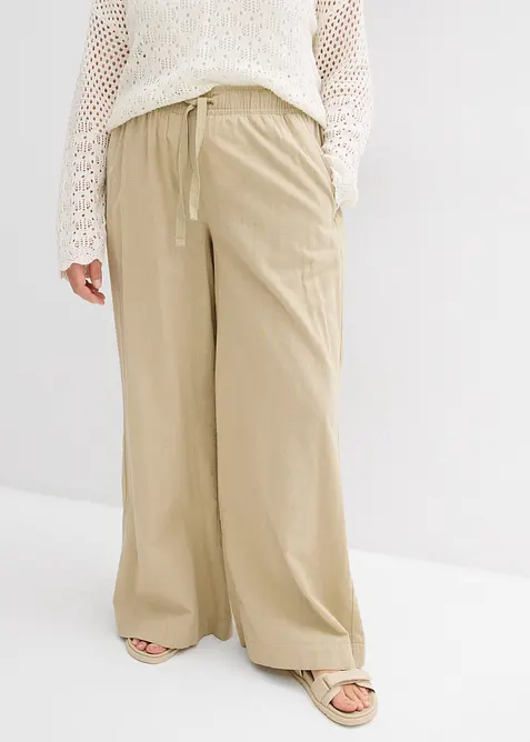 Palazzo-Hose aus reiner Baumwolle, bonprix