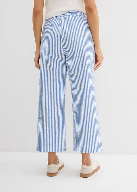 Palazzo-Hose aus Seersucker, 7/8 L&auml;nge, bonprix