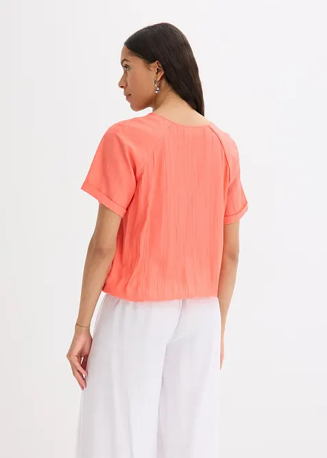 Blouse manches courtes en viscose m&eacute;lang&eacute;e, bonprix