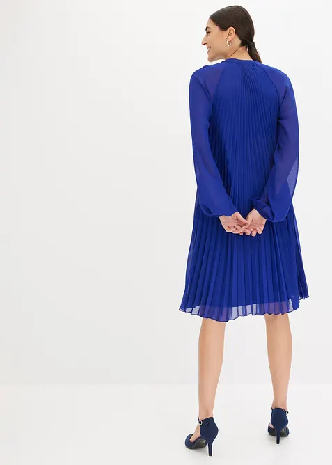 Robe courte pliss&eacute;e en mousseline, bonprix