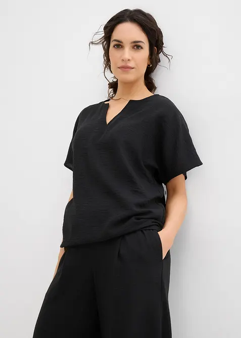 Blouse oversize &agrave; base &eacute;lastiqu&eacute;e, bonprix
