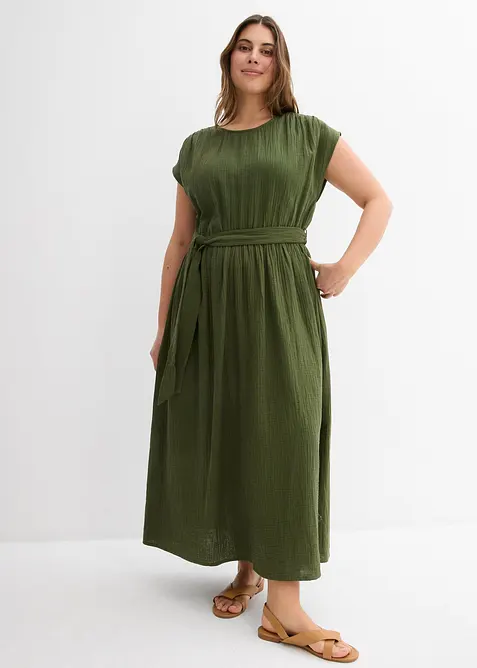 Midikleid aus reiner Baumwolle, bonprix