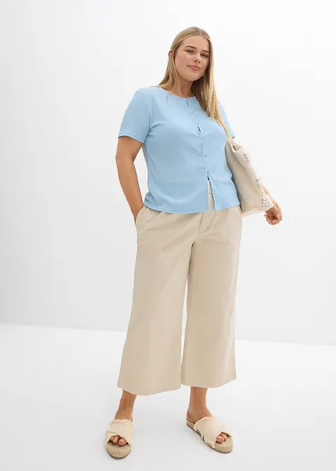 Shirt mit Struktur und Knopfleiste, bonprix