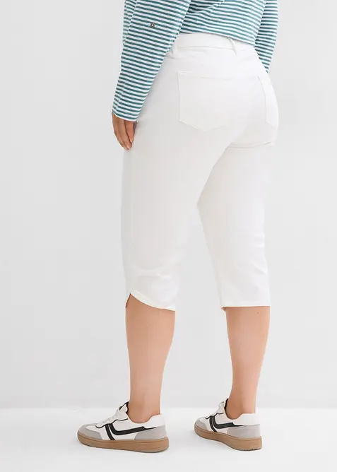 Pantalon corsaire &agrave; taille &eacute;lastiqu&eacute;e, bonprix