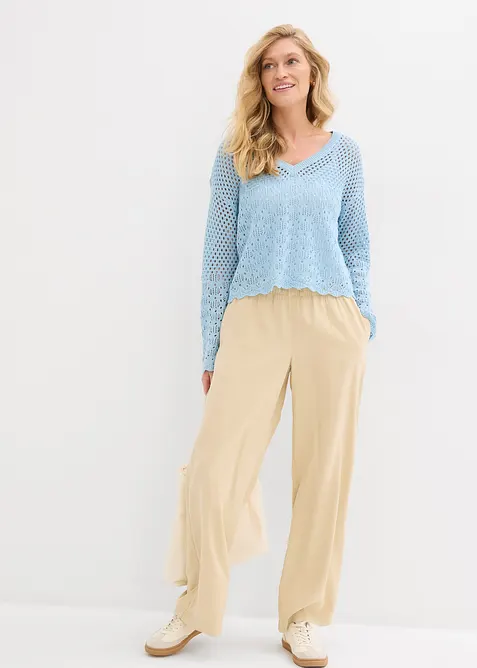 Leichter Ajour-Pullover, bonprix