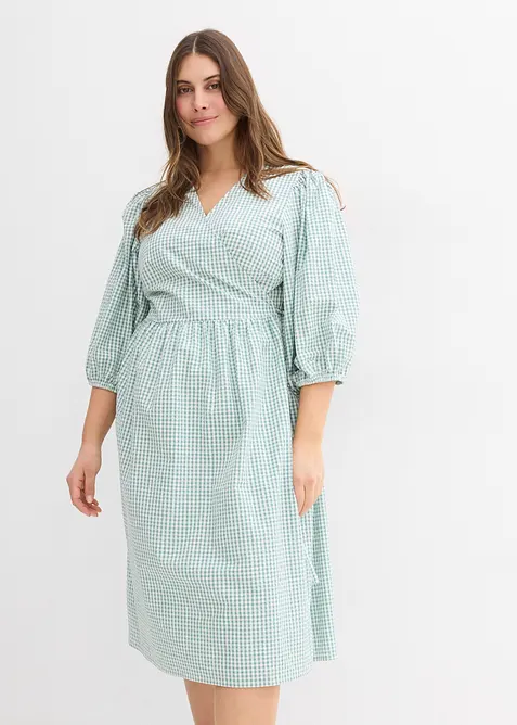 Robe portefeuille en mati&egrave;re textur&eacute;e, bonprix