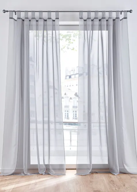 Lot de 2 voilages l&eacute;gers, bonprix