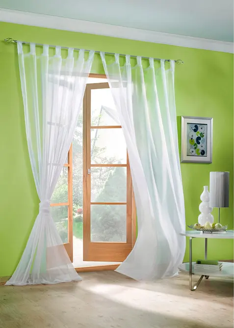 Gardinen aus leichtem Voile (2er Pack), bonprix